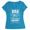 dad number one world's greatest Women's Triblend Scoop T-shirt