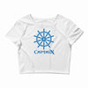 shirt steuerrad yacht boot ship sailing captain segeln kapit&auml;n Crop Top
