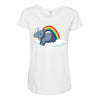 real unicorns have curves Maternity Scoop Neck T-shirt