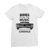 driver picks the music passenger shuts his cakehole Ladies Fitted T-Shirt