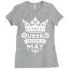 Queens Are Born In May Ladies Fitted T-Shirt