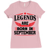 Legends Are Born In September Ladies Fitted T-Shirt