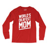 world's okayest mom funny Long Sleeve Shirts