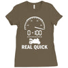 0 100 real quick Ladies Fitted T-Shirt