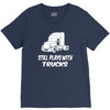 still plays with trucks V-Neck Tee