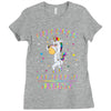 Unicorns are born in March Ladies Fitted T-Shirt