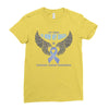 my hero is now my angel stomach cancer awareness Ladies Fitted T-Shirt