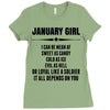 Super January Girl Ladies Fitted T-Shirt