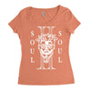 soul II soul white logo Women's Triblend Scoop T-shirt
