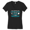 I Love Someone with Ovarian Cancer to The Moon and Back to Infinity Women's V-Neck T-Shirt
