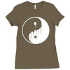 dripping ying yang Ladies Fitted T-Shirt