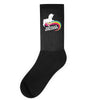 totally straight funny rainbow unicorn gay pride novelty fashion Socks