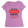 may your christmas be merry &amp; bright Women's Triblend Scoop T-shirt