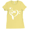 music heart rock baseball jersey Ladies Fitted T-Shirt