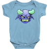 blue monster with horns Baby Onesie