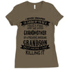 Super Cool Grandmother Of A Freaking Awesome Grandson Ladies Fitted T-Shirt