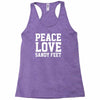 peace. love. sandy feet. Racerback Tank
