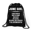 Super June Girl Drawstring Bags