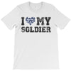 i love my soldier navy camouflage T-Shirt