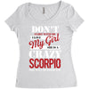 don't flirt with me i love may girl she is a crazy scorpio she will mu Women's Triblend Scoop T-shirt