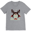 christmas t shirt santa reindeer penguin novelty xmas V-Neck Tee