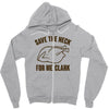 save the neck for me, clark Zipper Hoodie