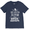 You Cant Scare Me I am Biker Grandpa V-Neck Tee