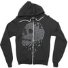 skull triangle Zipper Hoodie