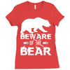 Beware Of The Bear Ladies Fitted T-Shirt