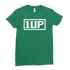 1 up funny video game Ladies Fitted T-Shirt