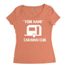 personalised your name caravan club funny gift Women's Triblend Scoop T-shirt