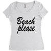 beach please Women's Triblend Scoop T-shirt