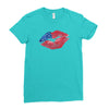 4th of July Lip Ladies Fitted T-Shirt