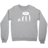 banksy funny human evolution indie Crewneck Sweatshirt