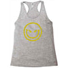 evil smiley emoticon Racerback Tank