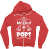 I Am One Blessed Pops Zipper Hoodie