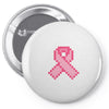 Pixeled Pink Ribbon Pin-back button