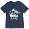 Queens Are Born In June V-Neck Tee