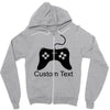 custom text Zipper Hoodie