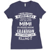 Super Cool Mimi Of A Freaking Awesome Grandson Ladies Fitted T-Shirt