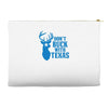 don't buck with texas funny Accessory Pouches