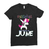 unicorns are born in june Ladies Fitted T-Shirt