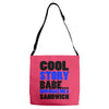 cool story babe white t shirt now make me a sandwich college humor fun Adjustable Strap Totes