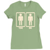 you me kleiner pimmel fun lustig Ladies Fitted T-Shirt