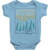 camp river Baby Onesie