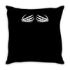 skeleton hands halloween funny Throw Pillow