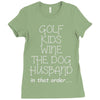 golf wine the dog priorities Ladies Fitted T-Shirt