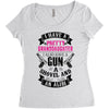 I Have A Pretty Granddaughter Gun A Shovel And An Alibi Women's Triblend Scoop T-shirt