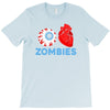 i heart zombies scary eye bloody heart halloween T-Shirt