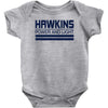 hawkins power and light 2 Baby Bodysuit